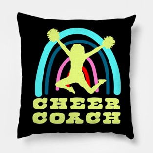 Cheer Coach with Boho Rainbow Pillow