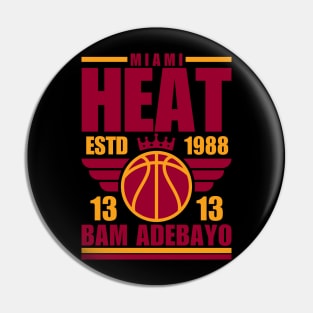 Miami Heat Adebayo 13 Basketball Retro Pin