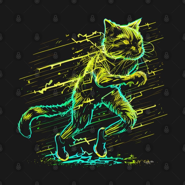 Sprinting Running Cat by Tellingmoon