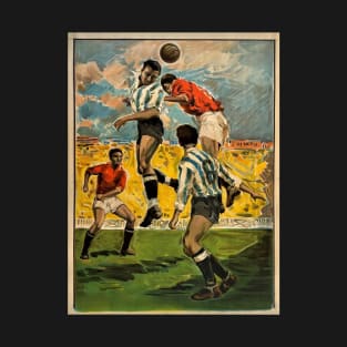 Soccer Vintage Poster Football Duel Aerien T-Shirt