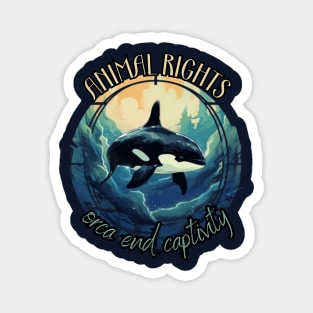 orca end captivity, animal rescuer, animal rights Magnet