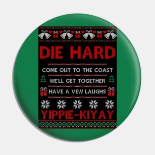 Die Hard Ugly Christmas Sweater Pin