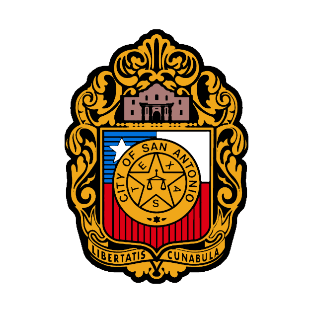 San Antonio Flag Seal Decal by ZSONN