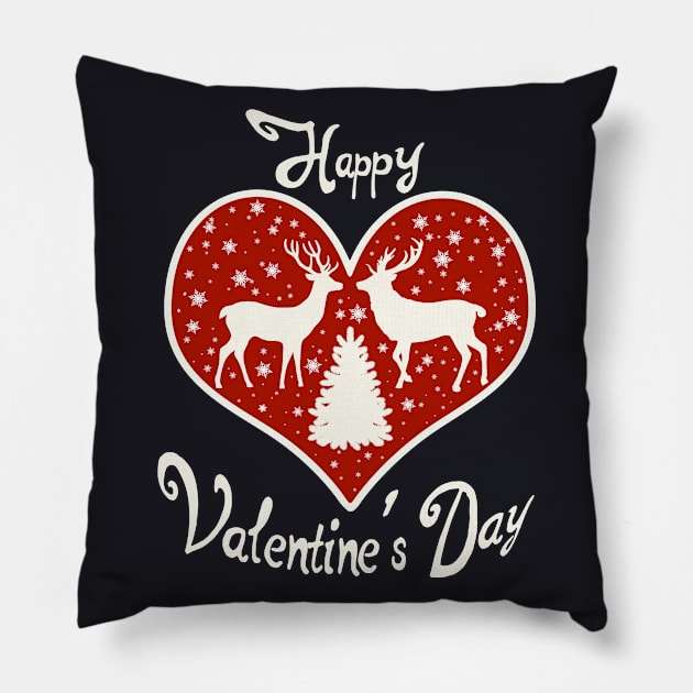Happy Valentine's Day Pillow by CultArt