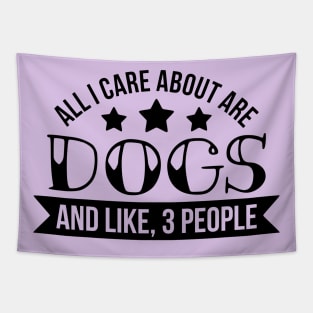 Dog Care Quote Tapestry