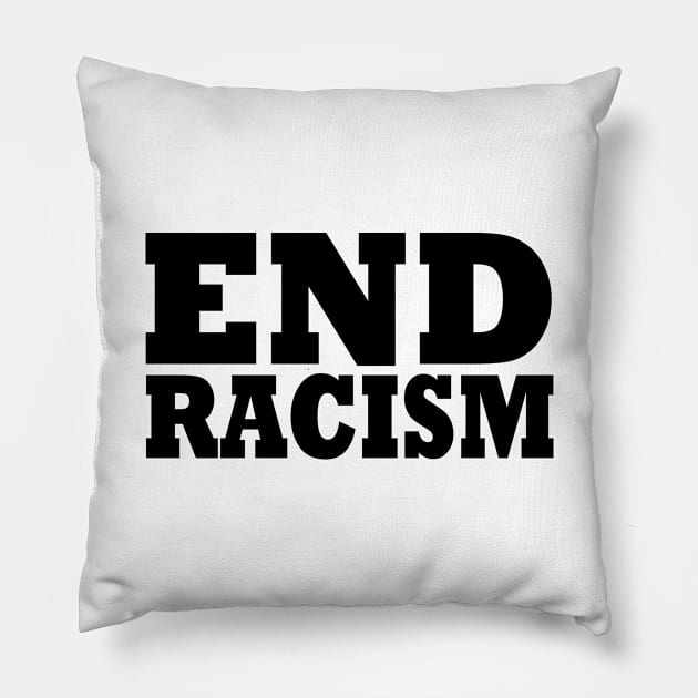 End Racism Pillow by Milaino