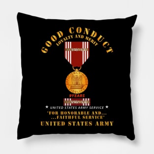 Good Conduct w Medal w Ribbon - 9 Years Pillow