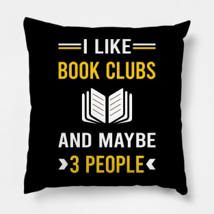 3 People Book Club Read Reader Reading Books Pillow