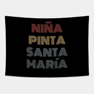 "Niña & Pinta & Santa Maria" Columbus Ships Tapestry