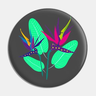 Bright tropical flowers Pin