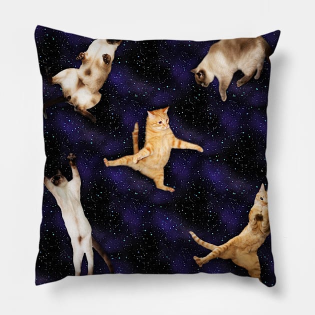 SPACE CATS Pillow by Jijarugen