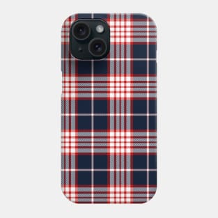 Blue Red and Cream Tartan Plaid Pattern Phone Case