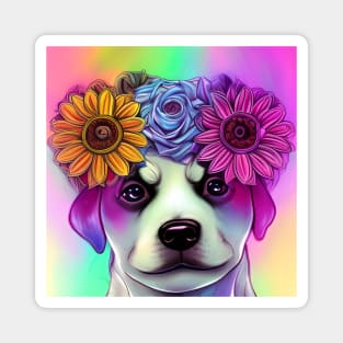 Hippie Dog Magnet