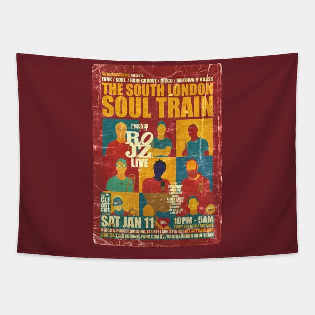 POSTER TOUR - SOUL TRAIN THE SOUTH LONDON 101 Tapestry by Promags99