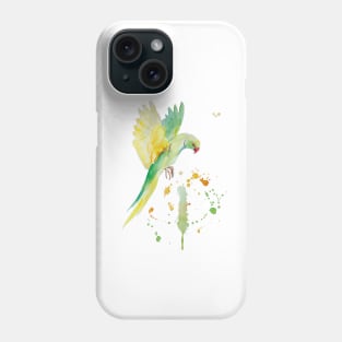 watercolor parrot art Phone Case