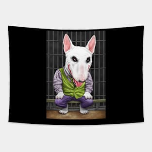 Psycho Bull Terrier Tapestry