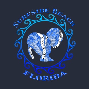 Surfside Beach Florida Vacation Tribal Manatees T-Shirt