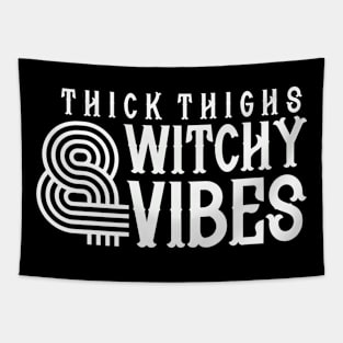 Thick Thighs and Witchy Vibes - Halloween Tapestry