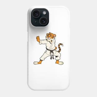 Comic tiger does karate Phone Case