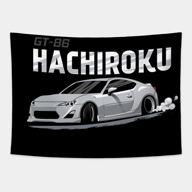 Hachiroku drift Tapestry by Rezall Revolution