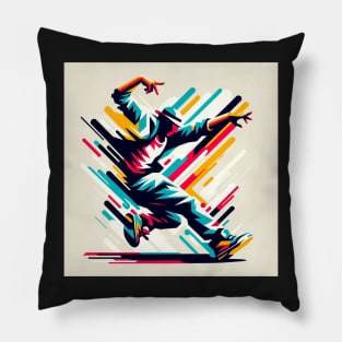 Abstract Agility: A Kaleidoscope of Dance Pillow