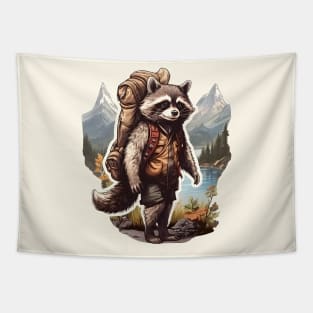 Raccoon Mountain hiking with backpack Tapestry