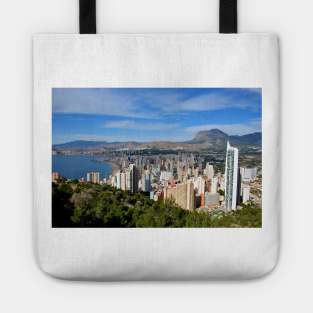 Benidorm Skyline Cityscape Costa Blanca Spain Tote