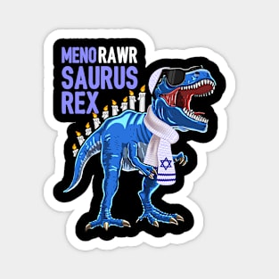 Menorawrsaurus Rex Dinosaur Hanukkah Magnet