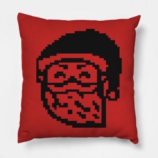 Santa face Christmas pixel art Pillow