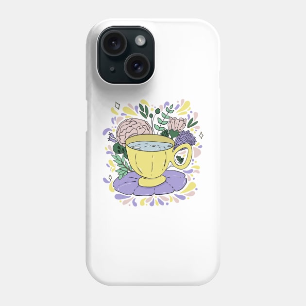 Flowers and Tea Time Phone Case by BellaSophiaCreative