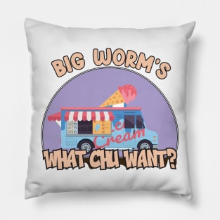 Big Worm's Ice Cream Pillow