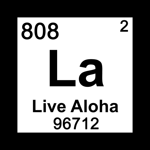 Live Aloha Periodic Table by HaleiwaNorthShoreSign