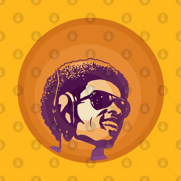 Stevie Wonder (Orange/Purple) by PlaidDesign