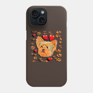 Yorkshire Terrier Dog Lover Graphic Design Yorkie Phone Case