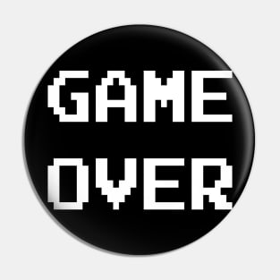 Game Over Blood Evil Retro Gamer Humor Gift Men Women Kid Pin