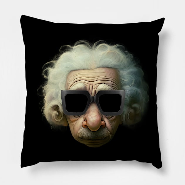 Einstein with glasses Pillow by Fashion Sitejob