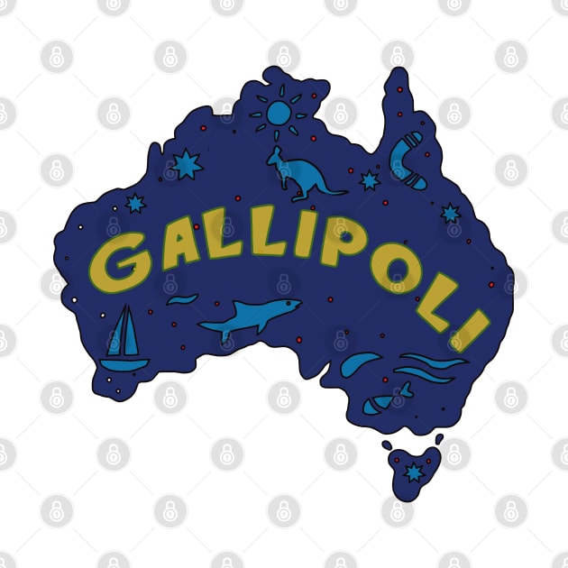 AUSTRALIA MAP AUSSIE GALLIPOLI by elsa-HD