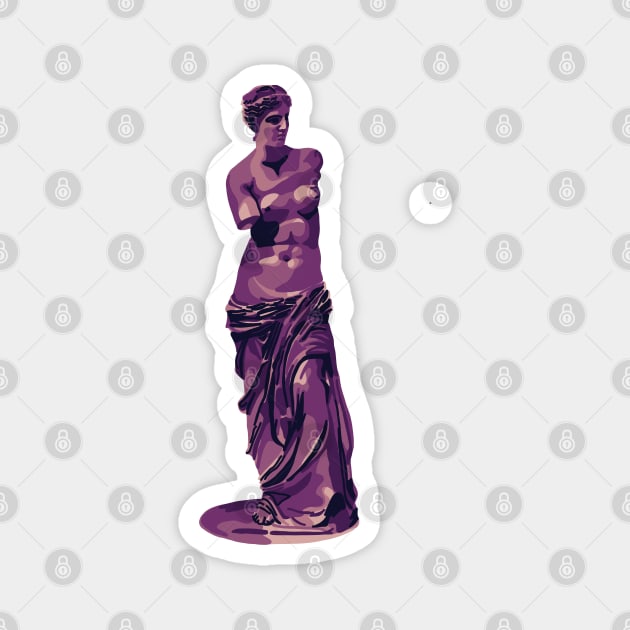 Cool Pink Venus de Milo Magnet by Slightly Unhinged