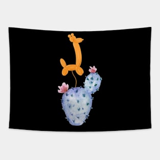 Purple Cactus Orange Giraffe Balloon Tapestry