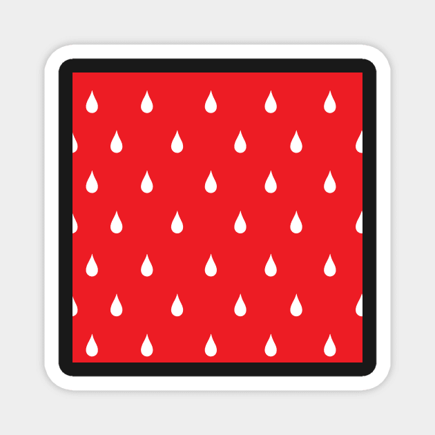 Raindrops in red and white Magnet by bigmoments