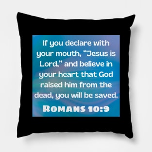 Bible Verse Romans 10:9 Pillow