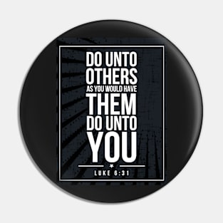 Luke 6:31 quote Subway style (white text on black) Pin