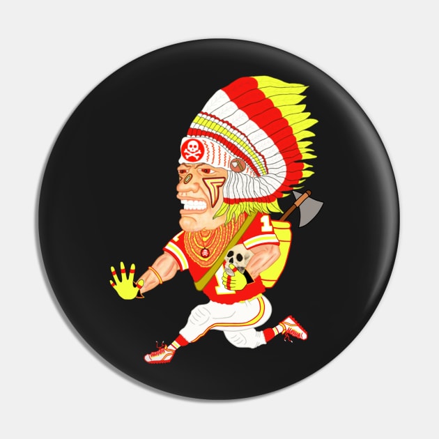 BIG CHIEF RED Pin by DRAWGENIUS