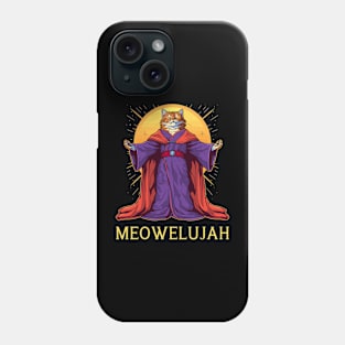 Retro Cat Pun Atheist Men Women Kids Graphic Funny Cat Phone Case