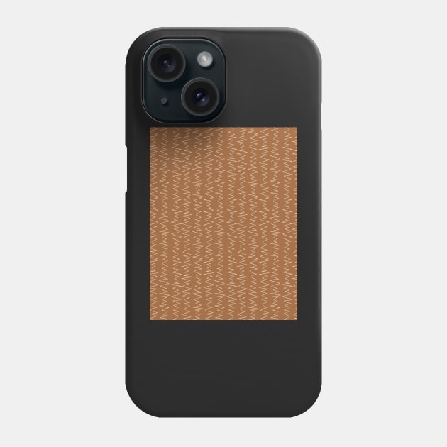 Caramel and Cream Zigzag Phone Case by FrancesPoff