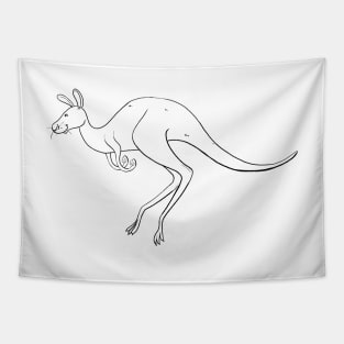 Kangaroo - Line Art Tapestry