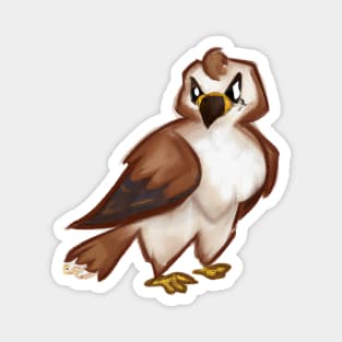 Cute Buzzard Drawing Magnet