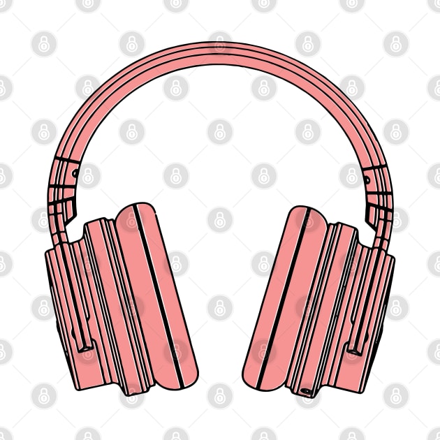 Pink headphones by Deias Designs