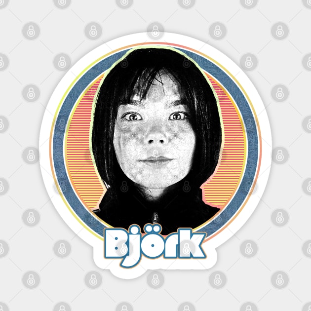 /// Björk /// Retro Style Fan Art Design Magnet by DankFutura