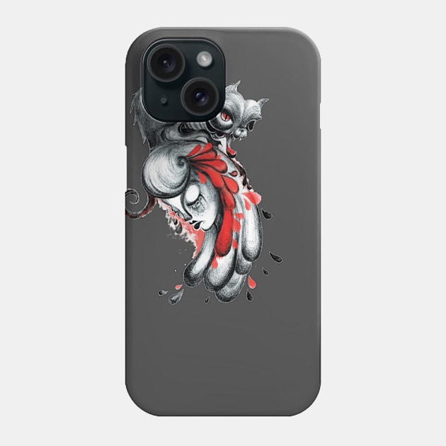 The Black Cat Phone Case by imanuelcaeesar